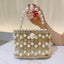 Della Pearl Beaded Honeycomb Clutch bags WAAMII   