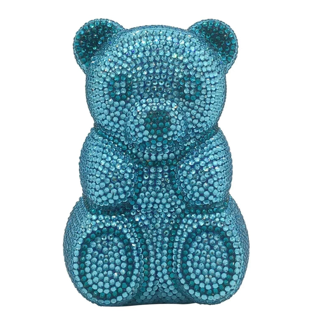 Honeyglow Rhinestone Bear Clutch Purse