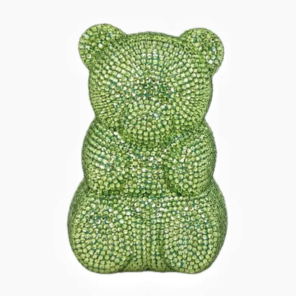 Honeyglow Rhinestone Bear Clutch Purse