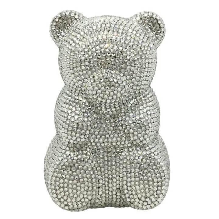 Honeyglow Rhinestone Bear Clutch Purse