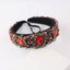 Velvet Retro Crystal Rhinestone Jeweled Headband WH305 Accessories WAAMII Red  