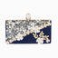 Leila Floral Rhinestone Clutch bags WAAMII blue  