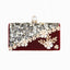 Leila Floral Rhinestone Clutch bags WAAMII red  