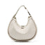 Diana Braided Leather Crescent Crossbody - White - Luxury bags by WAAMII