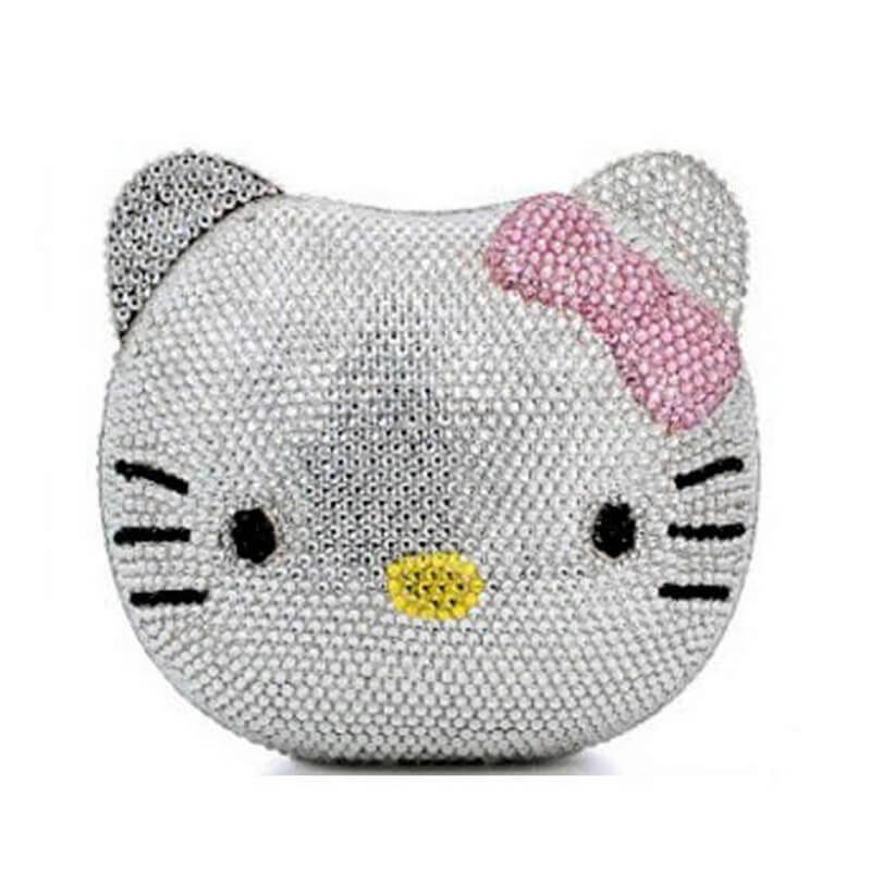 Crystal Kitty Cat Minaudiere bags WAAMII 06  