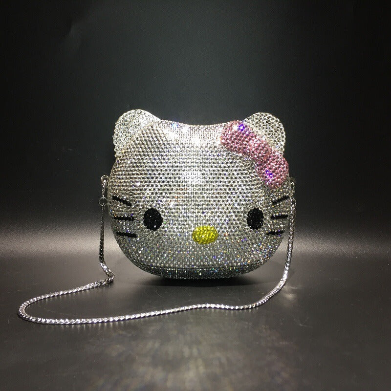 Crystal Kitty Cat Minaudiere bags WAAMII   