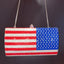 Luxury Crystal American Flag Clutch Bag bags WAAMII Square  
