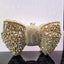 Molly Rhinestone Multicolor Butterfly Clutch Purse bags WAAMII Gold White  