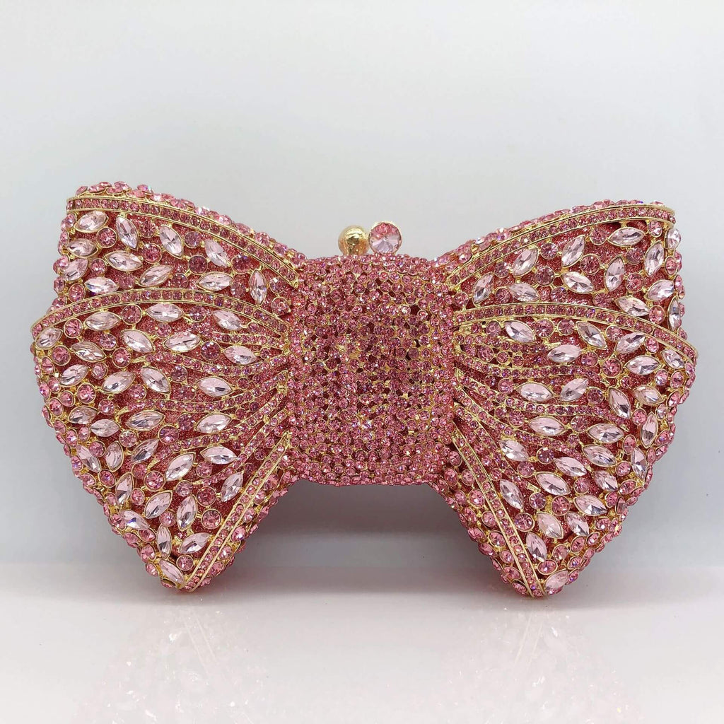 Molly Rhinestone Multicolor Butterfly Clutch Purse bags WAAMII Pink  