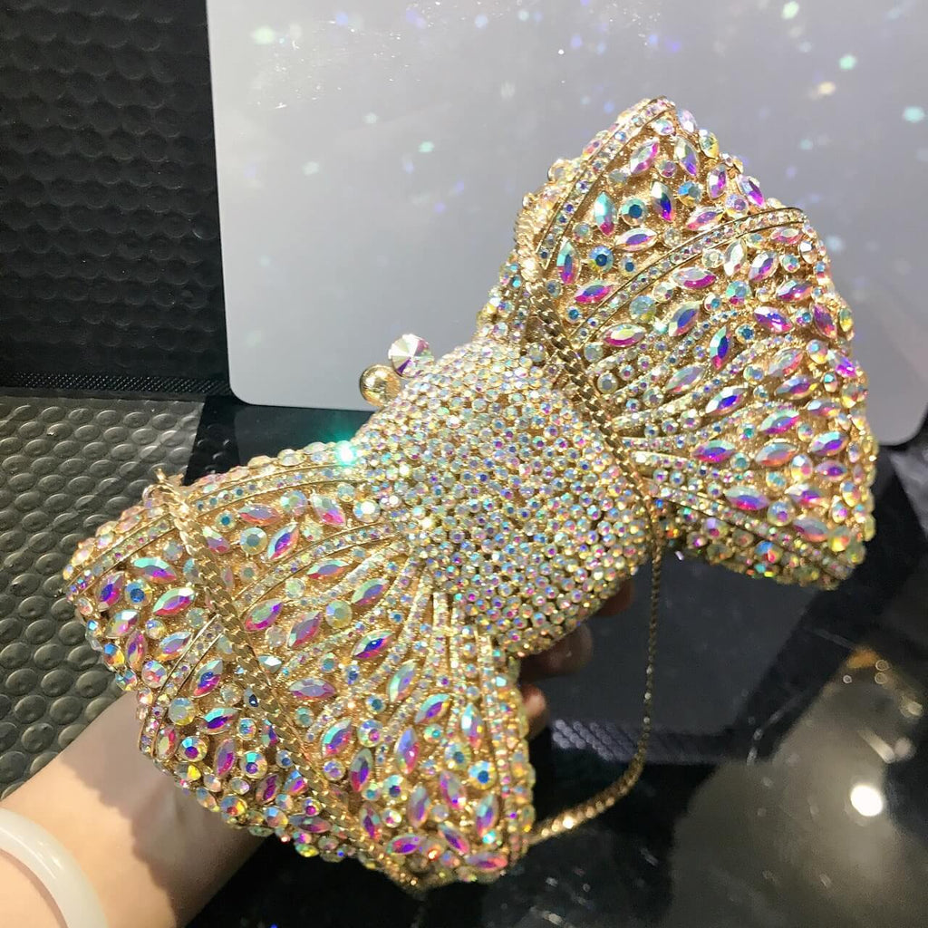 Molly Rhinestone Multicolor Butterfly Clutch Purse bags WAAMII   