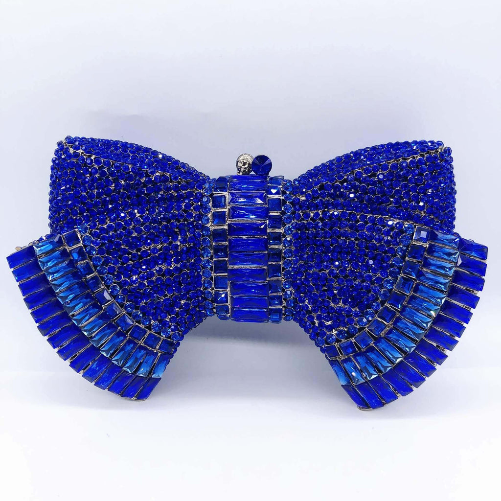 Myra Crystal Luxury Butterfly Clutch Purse bags WAAMII Blue  