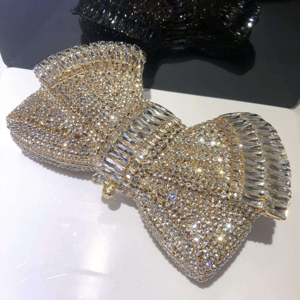 Myra Crystal Luxury Butterfly Clutch Purse bags WAAMII   