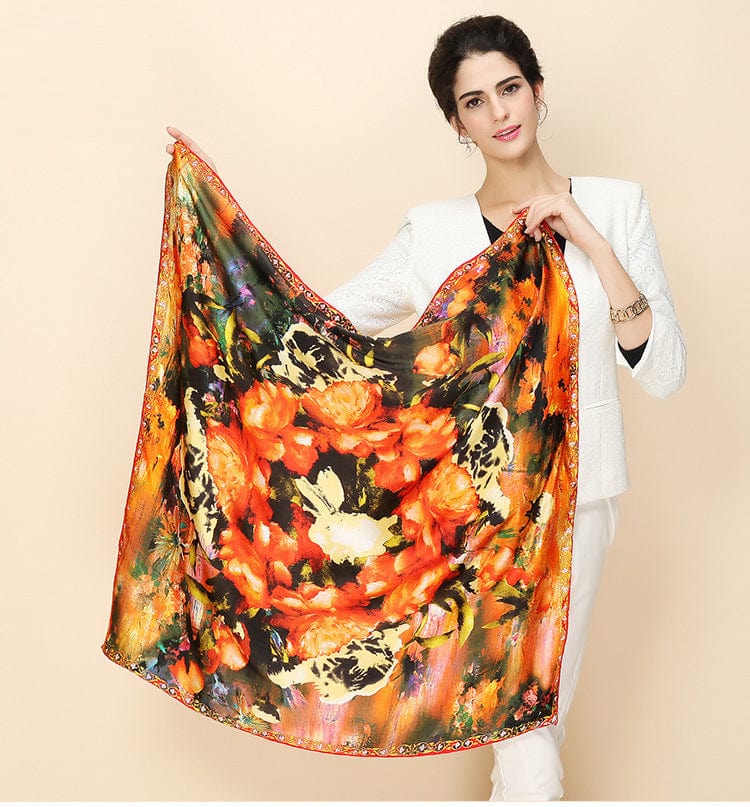 180cms Female Art Silk Self Print Scarf at Rs 200/piece in New