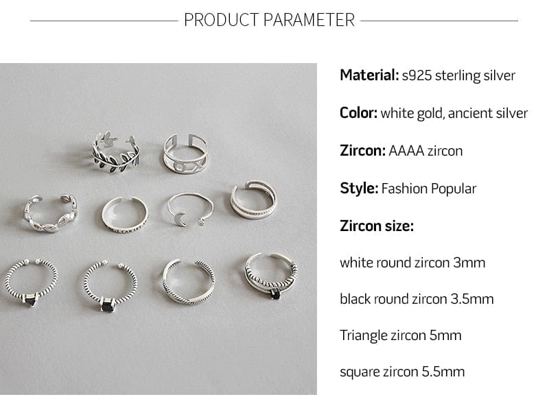Fancy White 925 Sterling Silver Adjustable Men's Rings Catalog SAR