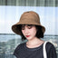 Double-side-wear Fisherman Cap Packable Sun Hat Accessories WAAMII solid khaki (brim 8cm)  