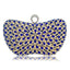 Metallic Blue Diamante Clutch