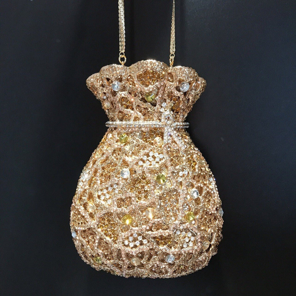 Diamond Shape Crystal Handbag Clutch Rhinestone Evening Bag Womens Party  Purse | eBay