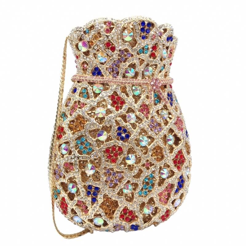 Female bag new diamond-studded cylinder bag rhinestone bag dollar clutch  bag evening dress shoulder bag fashion dinner bag - AliExpress