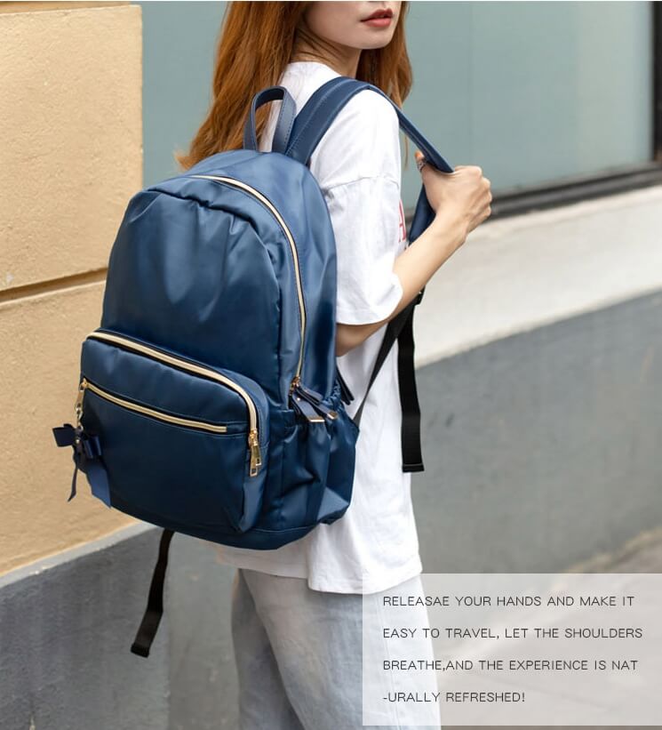 Nylon Casual Fashion Female Bag Mini Backpacks Small School Bags White  Rucksack